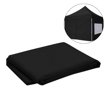 Sidovägg med dörr till pavilion 3x2 m svart 