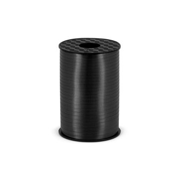Svart plastpresentband - 5 mm x 225 m