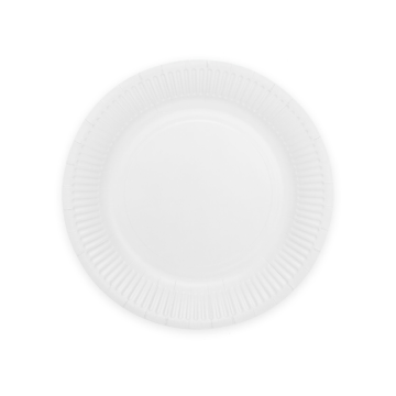 Vita pappersfat 8x - Ø 18 cm