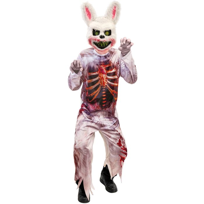 Zombie-kaninmaskot för barn i vitt