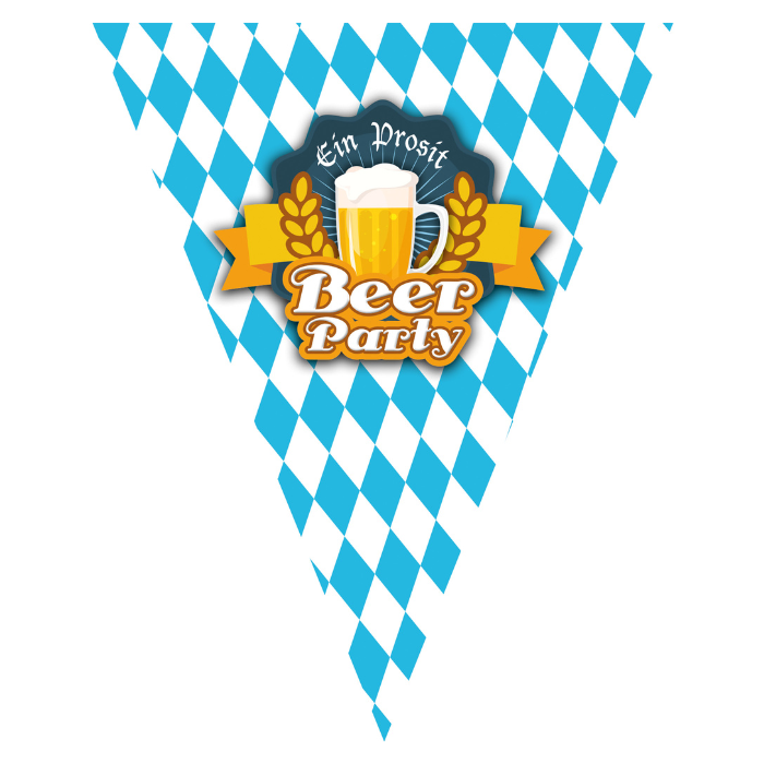 Oktoberfest flaggirlang med 10 flaggor - 5 m
