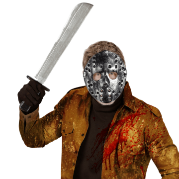 Halloween kniv och mask