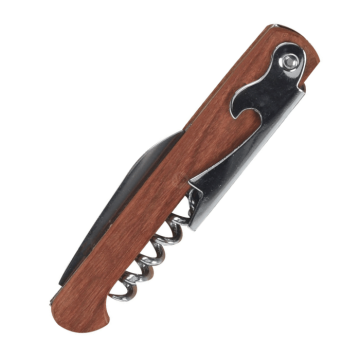 Korkskruv i stål och trä - 11 cm