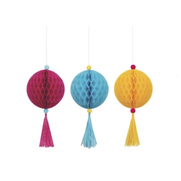 Honeycomb decorations kit med fläktar 3x 