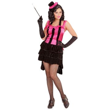 Burlesque diva kostym med mini cylinderhatt