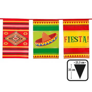 Mexikansk fiesta plastgirland - 10 m