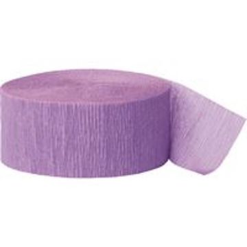 Lila crepe-streamer - 24 m