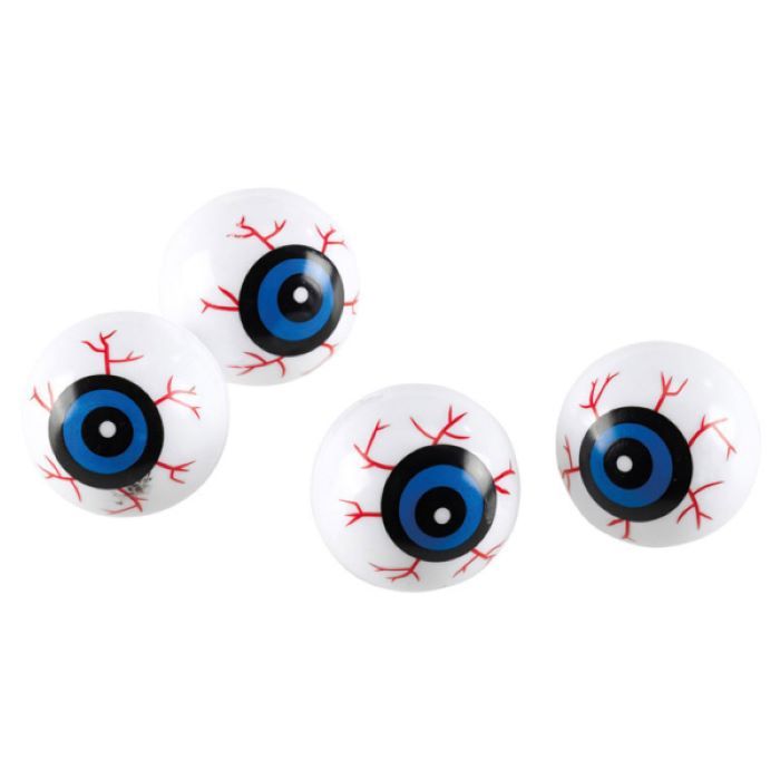 Halloween plastiskt öga dekorationsbitar 6x - Ø 3 cm