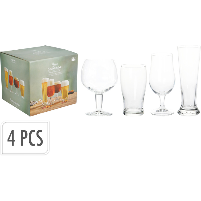 Ölgars-set med Belgiska ölglas 4x 