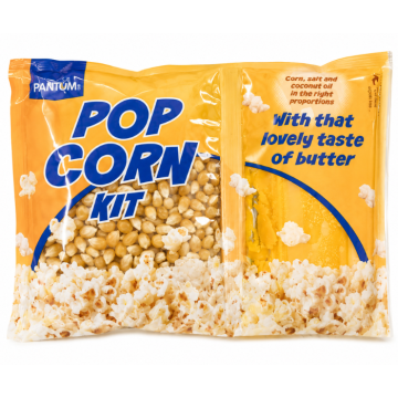 Popcorn 50x popcornportioner med majs, salt och kokosolja (6pk)