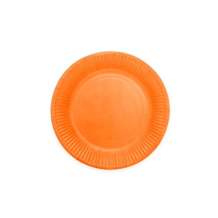 Orange pappers tallrikar 8x - Ø 18 cm
