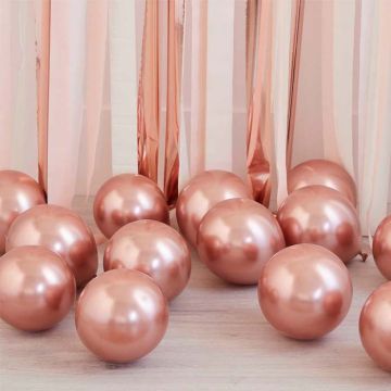 Rose Gold Chrome Mini Ballonger 40x - 12 cm