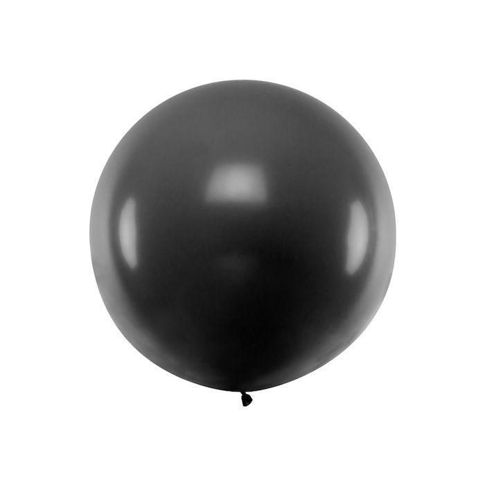Stor svart ballong - 1 meter