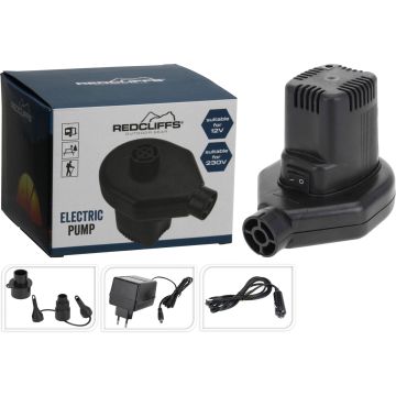 Elektrisk pump 12V/230V med 3 munstycken