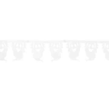 Vit spökpappers girlang - 6 m