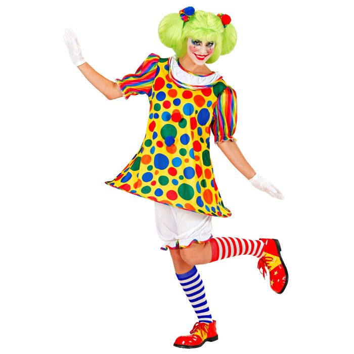 Färgglad clownkostym för damer