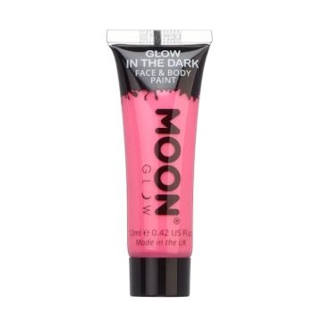 Självlysande Ansikts Och Kropsmaling Rosa 12 ml Moon Creations