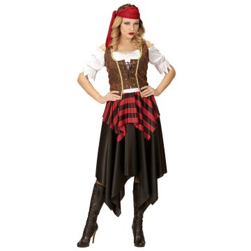 Elegant piratkostym med korset för damer