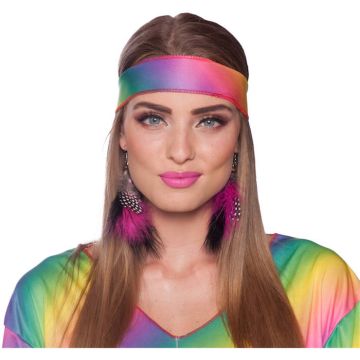 Hippie fjäderörhängen