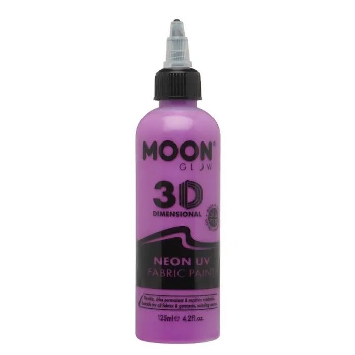 Neon UV Textilfärg Lila 125 ml Moon Creations