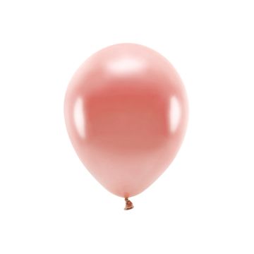 Metalliska Roséguld Ballonger 10x - 30 cm 
