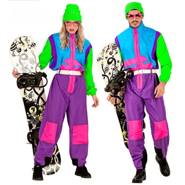 Retro snowboarddräkt kostym