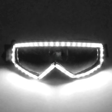 LED glasögon neon vit